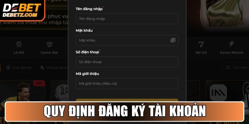 Điều Khoản Và Điều Kiện 1 Quy định đăng ký tài khoản