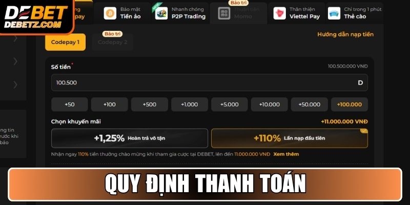 Điều Khoản Và Điều Kiện 2 Quy định thanh toán